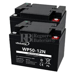 2 Bater�as WP50-12N | AGM 12 Voltios 50 Amperios VT